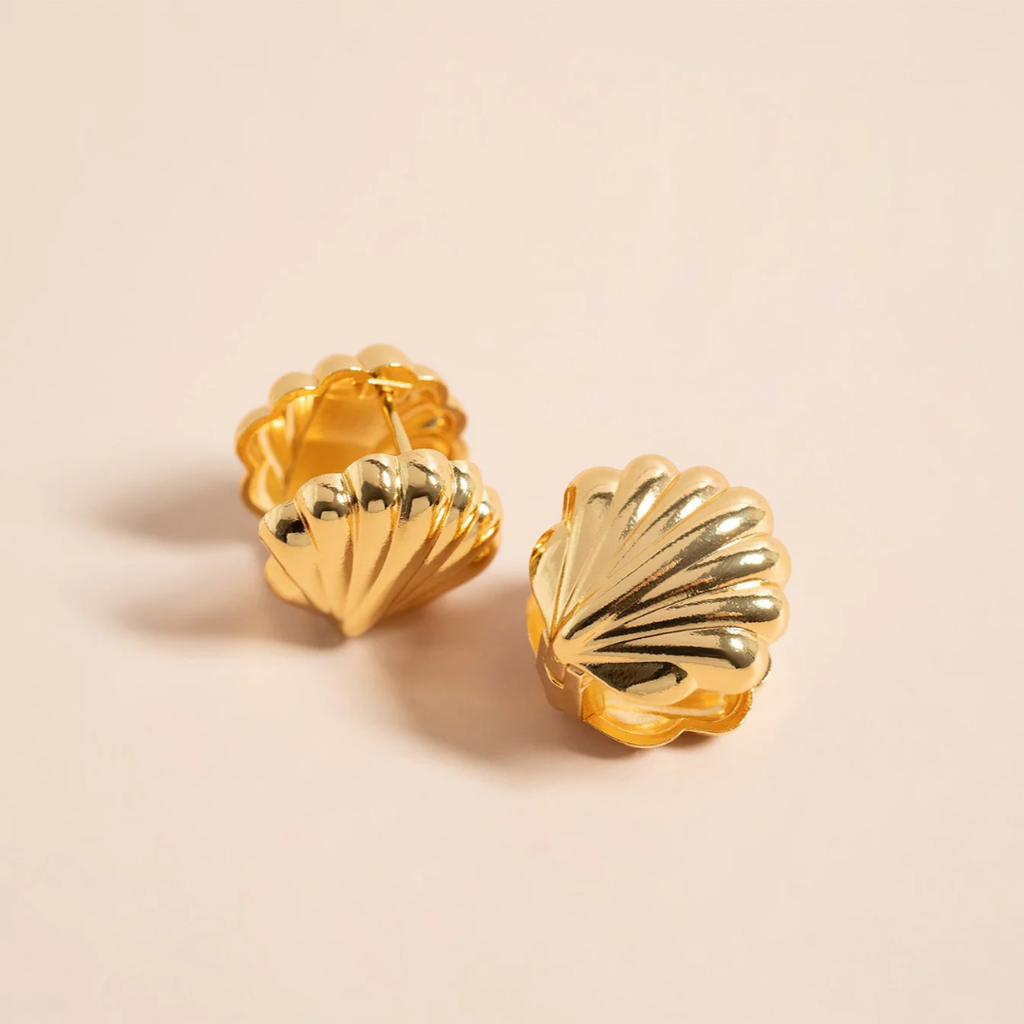 Shell Huggie Earrings