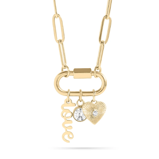 Love Charm Paperclip Necklace